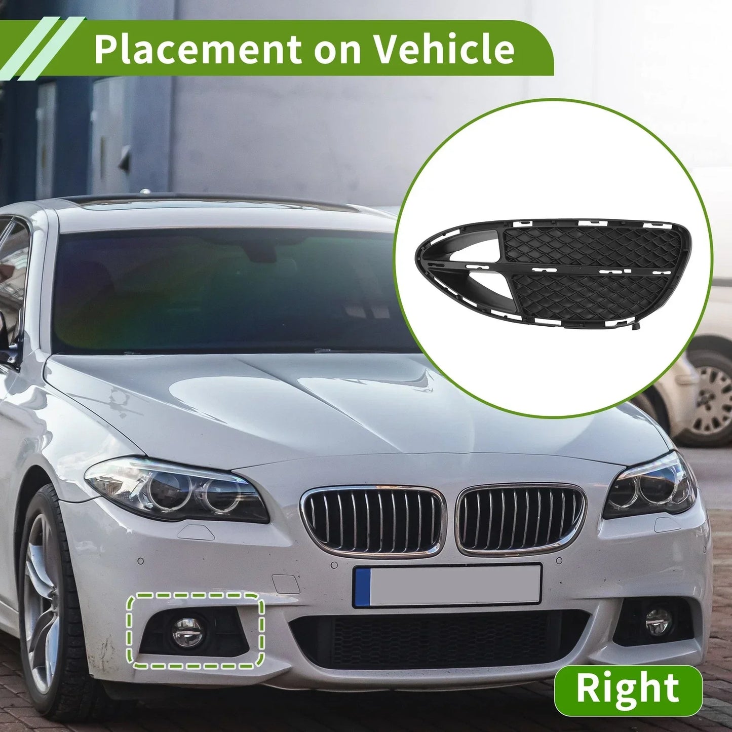 Front Right Fog Light Grill for Mercedes Benz W212 (2014-2016)