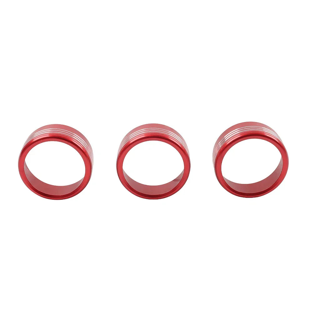 Red AC Climate Control Knob Ring Covers for Subaru Forester XV Crosstrek WRX STi (2014-2021)