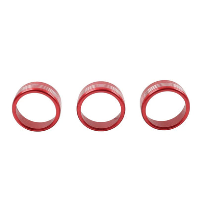 Red AC Climate Control Knob Ring Covers for Subaru Forester XV Crosstrek WRX STi (2014-2021)