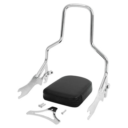 Chrome Sissy Bar Backrest Pad for Harley Softail Fat Bob (2018-2025)