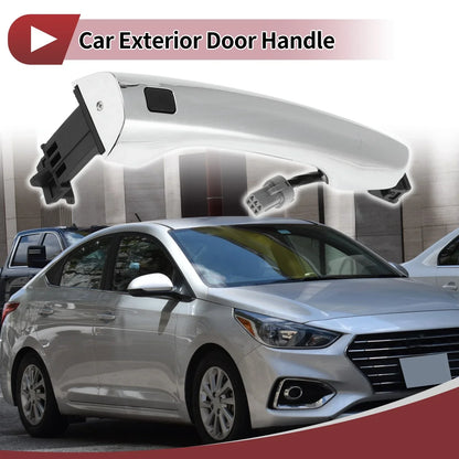 Car Door Handle Grip for Hyundai Elantra Front Right (2017-2020) Silver Tone