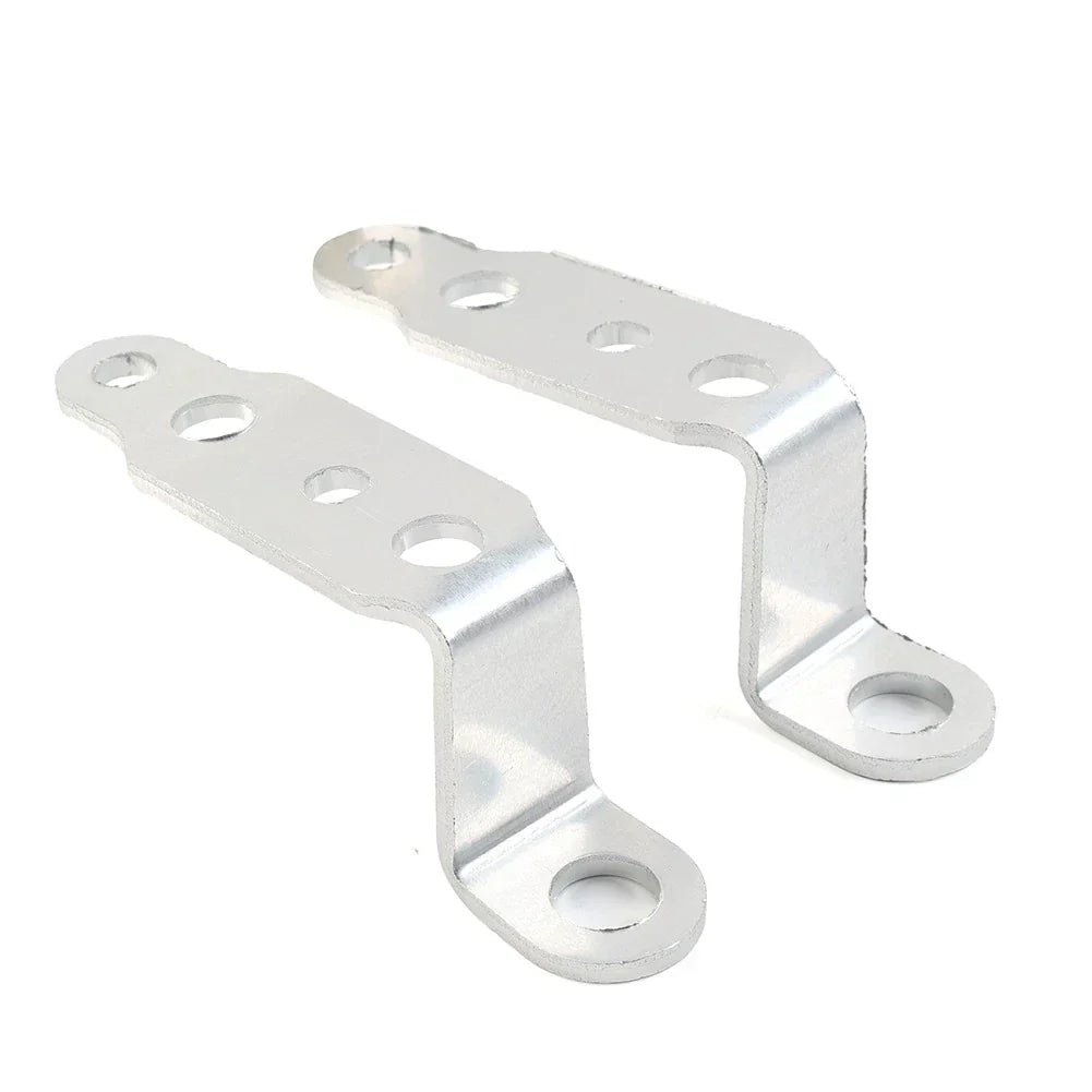 Universal Silver Headlight Rearview Mirror Bracket Extension