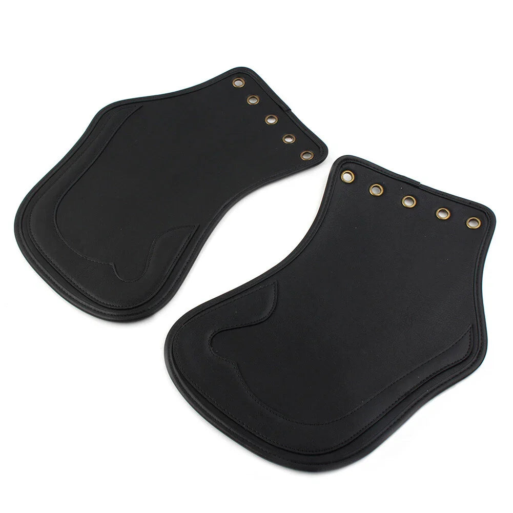 Black Leather Heat Saddle Shield Deflector for Harley Sportster