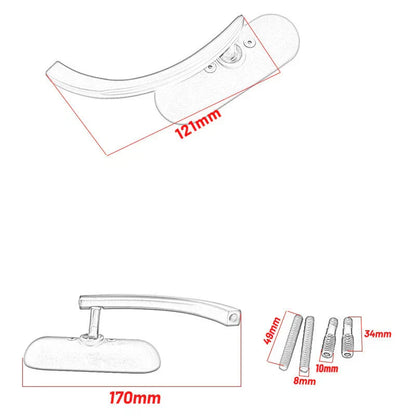 Black Mini Oval Rear View Side Mirrors for Harley V Rod (2002-2017)