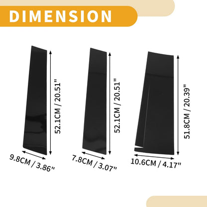 6 Pcs Door Pillar Window Trim for Honda STEPWGN (2022-2024) Black