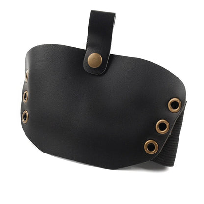 Leather Shifter Cover Boot Protector for Motorcycle - Black
