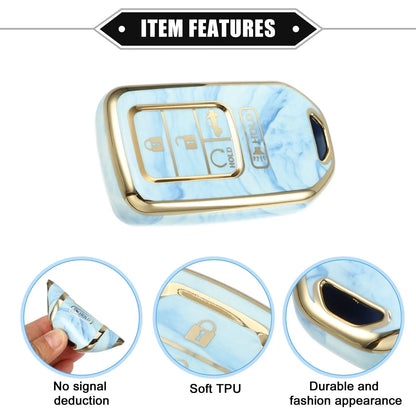 Key Fob Cover for Honda Accord CR-V 5 Button Soft TPU Blue (2016-2023)