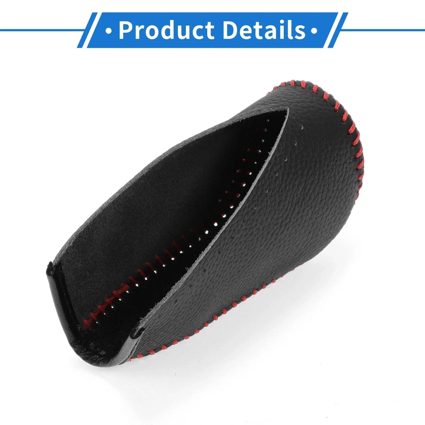 Car Gear Shift Knob Cover for Hyundai Tucson 2010-2013 - Pebbled Black Red