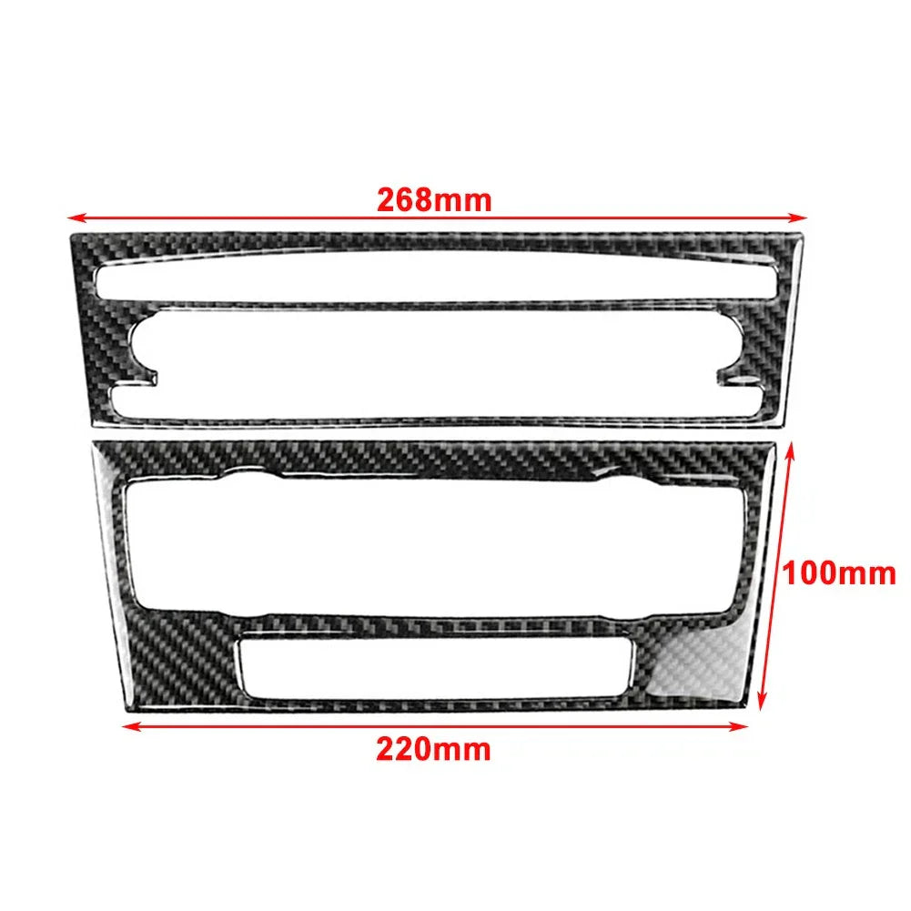 Carbon Fiber CD & AC Panel Cover Trim for BMW 3 Series E90 E92 E93 (2005-2012)