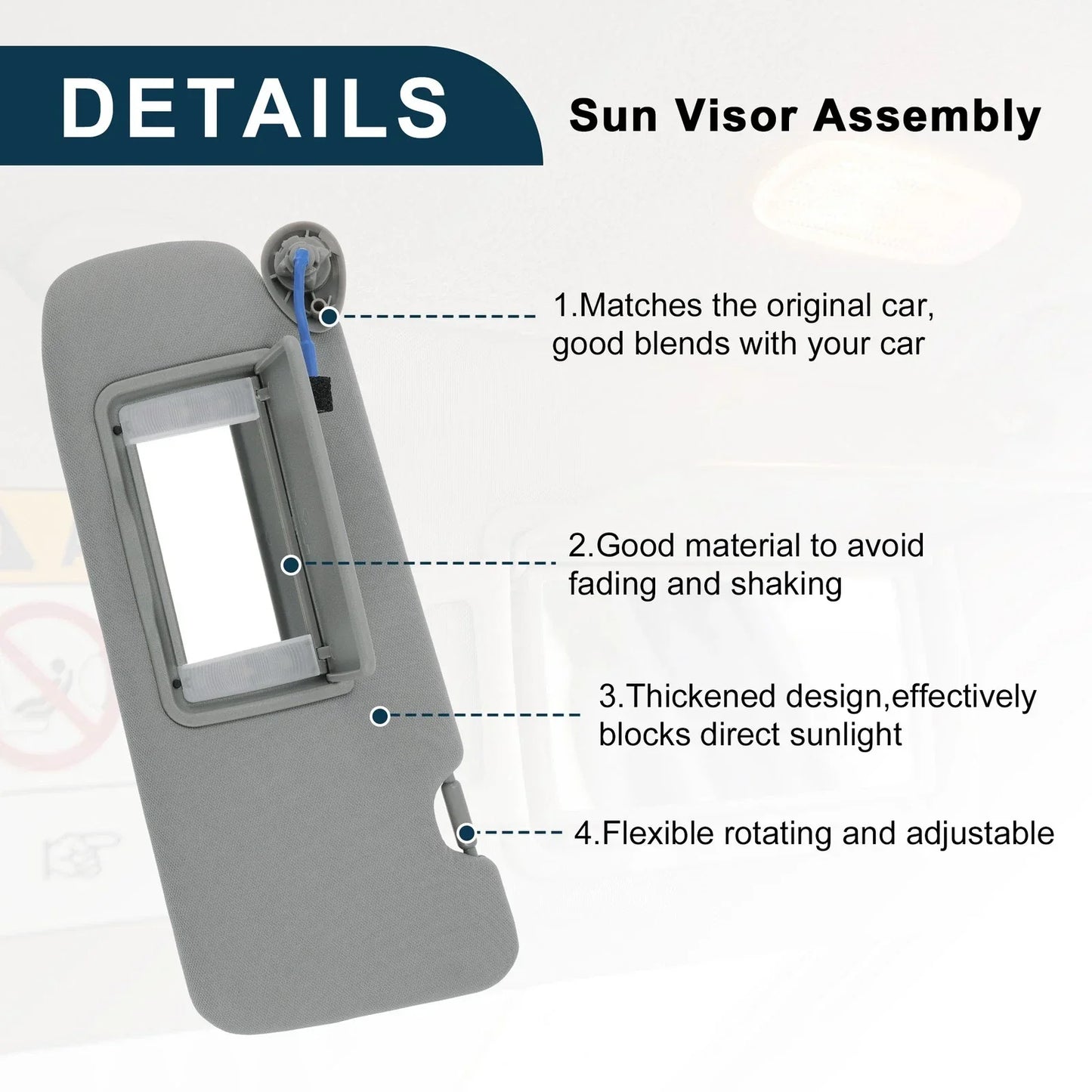 Car Sun Visor with Mirror & Light for Honda CR-V (2017-2023)