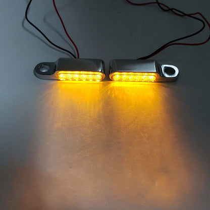 LED Turn Signal Light for Universal Motorcycle Chrome (No Year Specified)