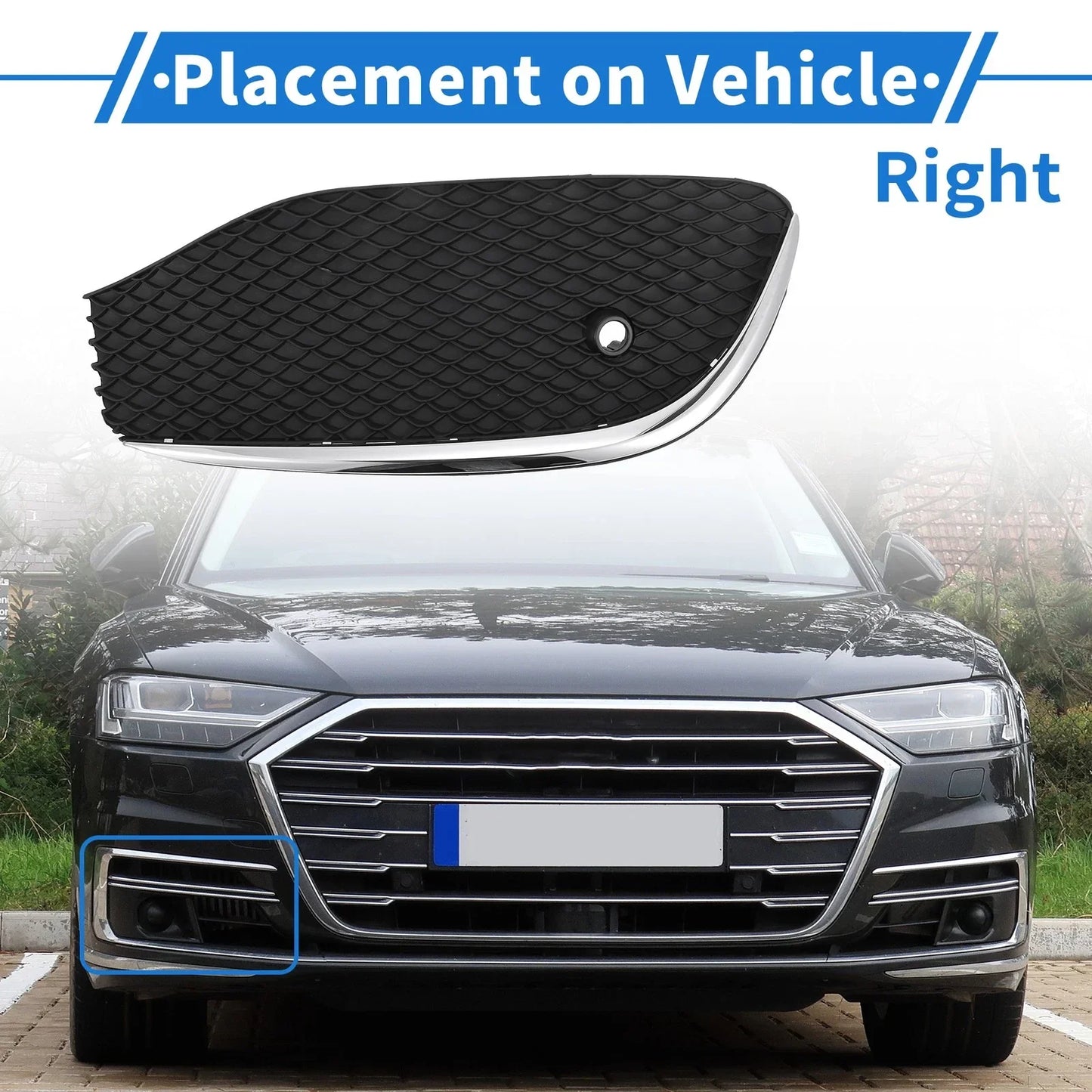 Front Right Fog Light Grill for Mercedes-Benz E-Class (2017-2023)
