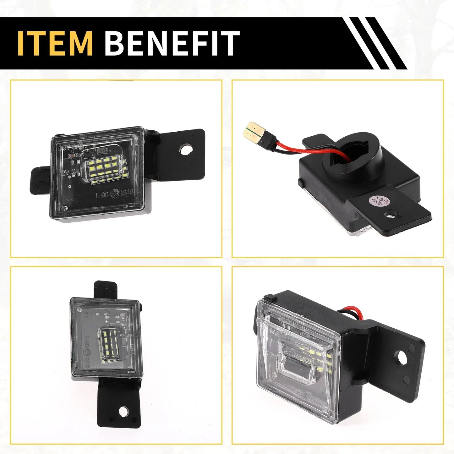 2 x License Plate Light Tag Lamps for Chevrolet Silverado