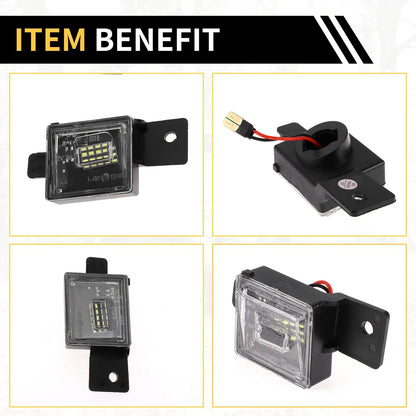 2 x License Plate Light Tag Lamps for Chevrolet Silverado