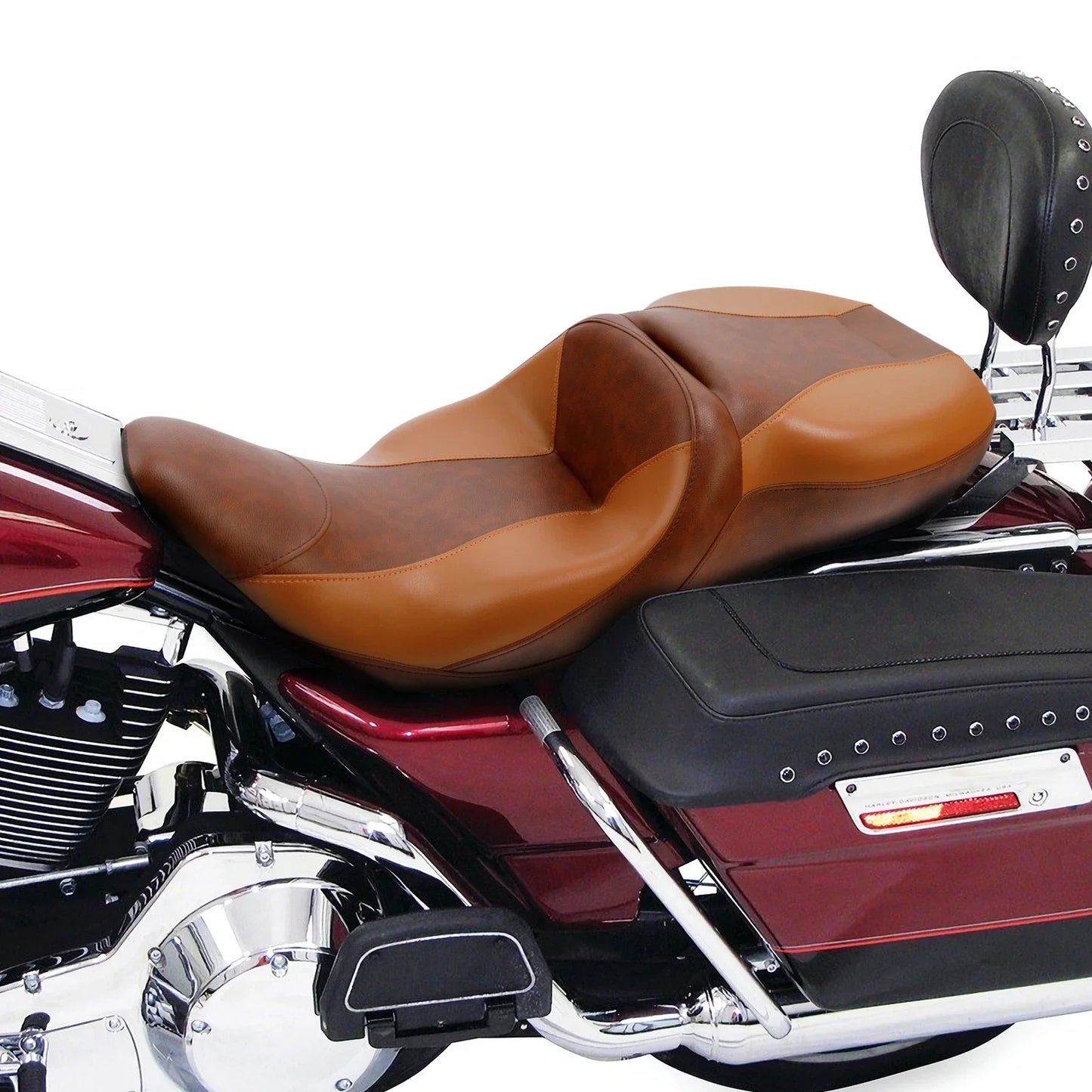 Driver & Passenger Seat for Harley Electra Glide FLHT (1997-2007) Brown