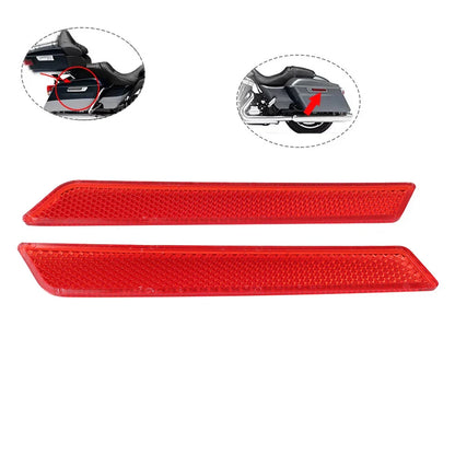 Reflectors Saddle Bag Latch Covers for Harley Touring Road FLTRX (2014+)