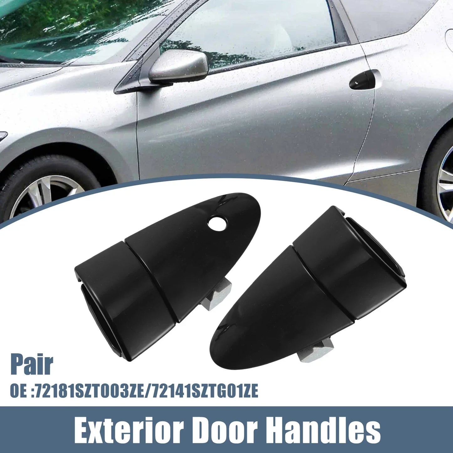 Black Front Left Right Car Exterior Door Handle for Honda (2006-2011)