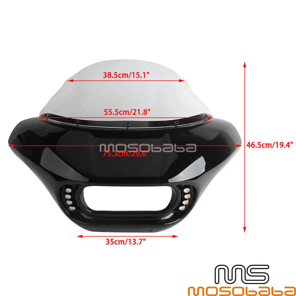 LED DRL Headlight Fairing for Harley Softail Fat Bob FXFB (2018-2023)