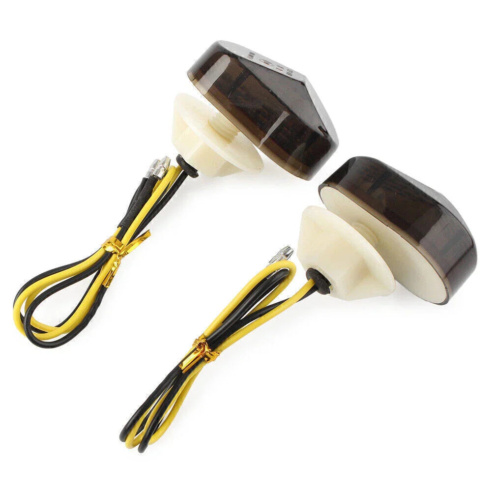 Flush Mount LED Turn Signal Lights for Kawasaki Ninja ZX6R ZX9R Z750 (2000-2009)