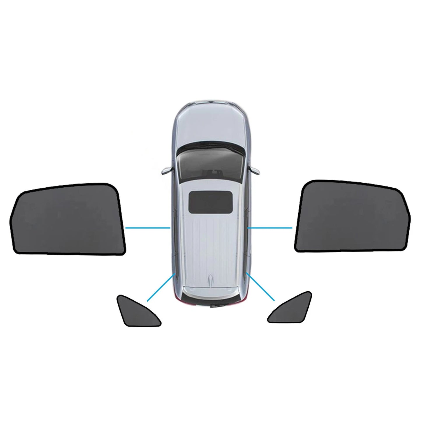 Magnetic Mesh Sun Blind Shades for Audi Q5 2009-2016 ( Front & Rear)