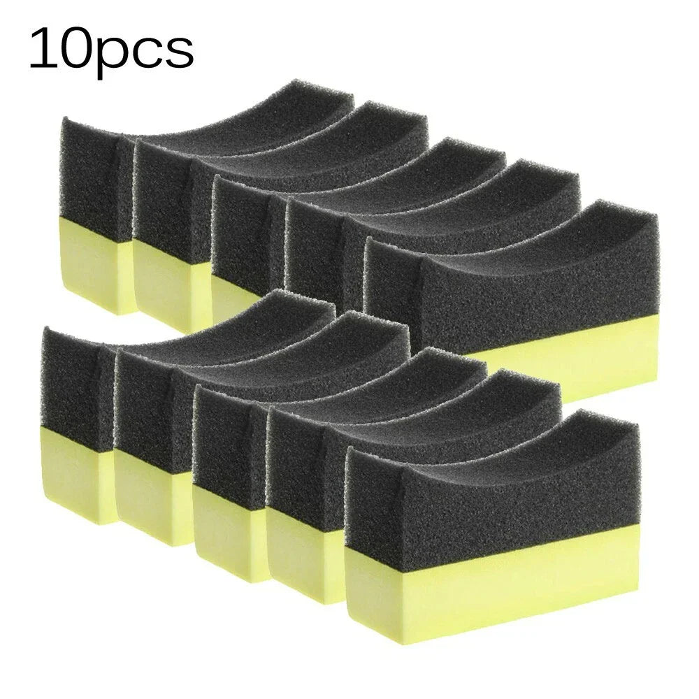 10x Tyre Tire Dressing Applicator Curved Foam Sponge Pad for Car