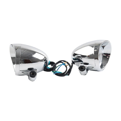 Chrome Motorcycle Passing Spot Light Fog Lamp Head Light for Custom (N/A)
