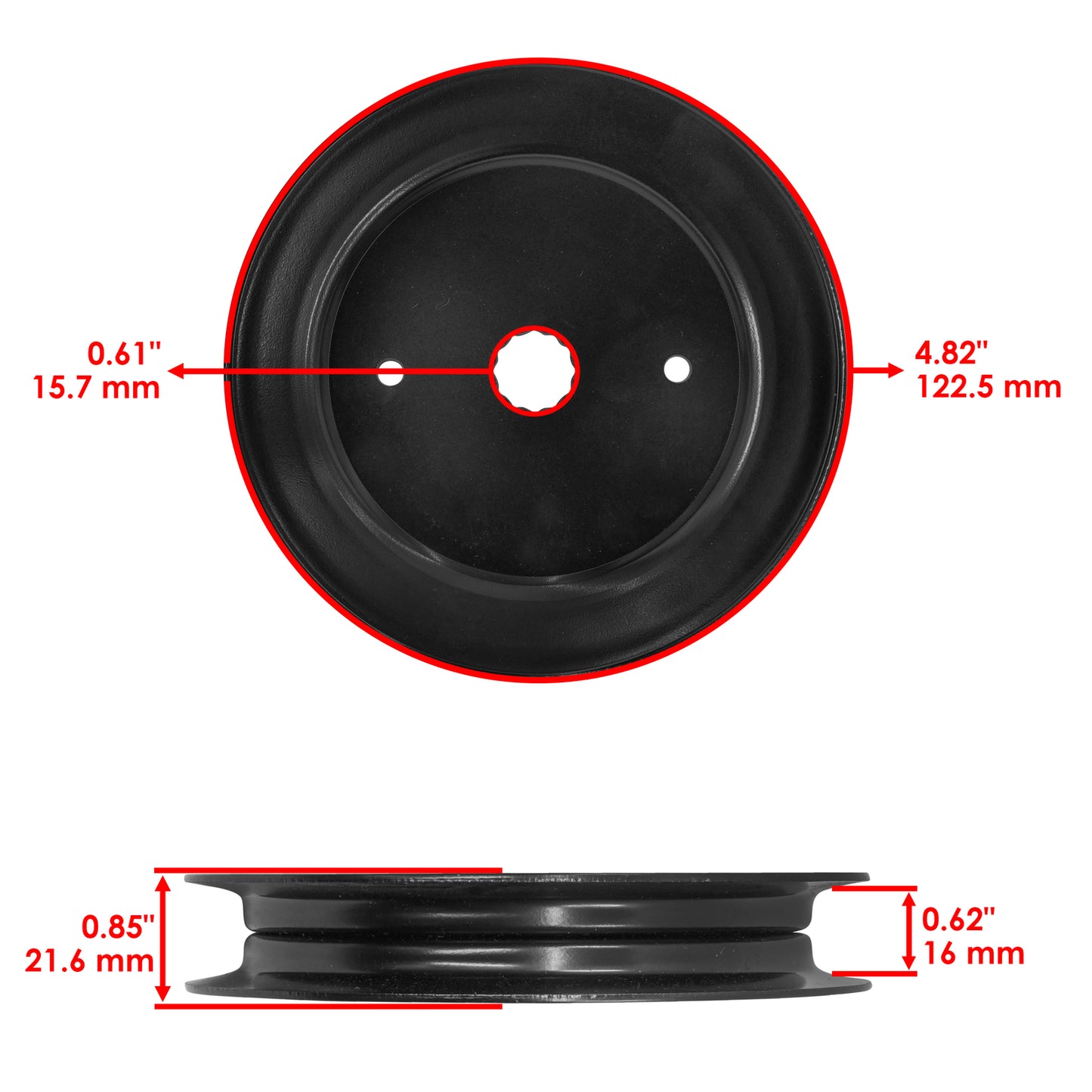 Deck Spindle Pulley Replacement 52 Inch for Hustler Raptor (2017–2024)