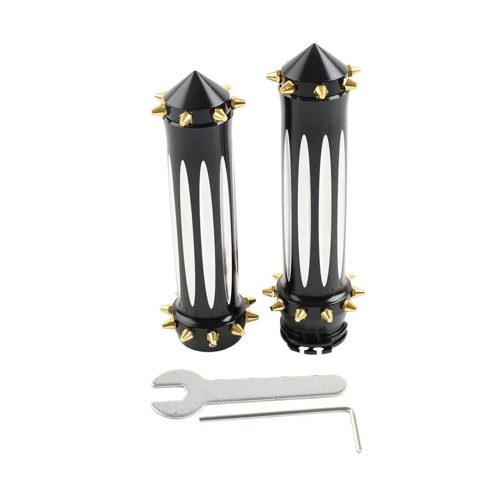 1'' Hand Grips for Harley Touring Dyna Softail - Black & White