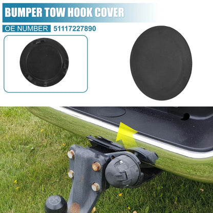 Car Rear Bumper Tow Hook Cover for Dodge Ram 1500-3500 (2010-2023) Black