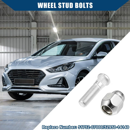 M12-1.50 Wheel Stud Bolts 2 x for Hyundai Sonata, Kia Rio (2006-2023)