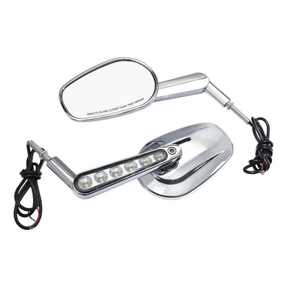 Rearview Mirrors LED Turn Signals for Harley VRSCF VRod (2009 - 2017)