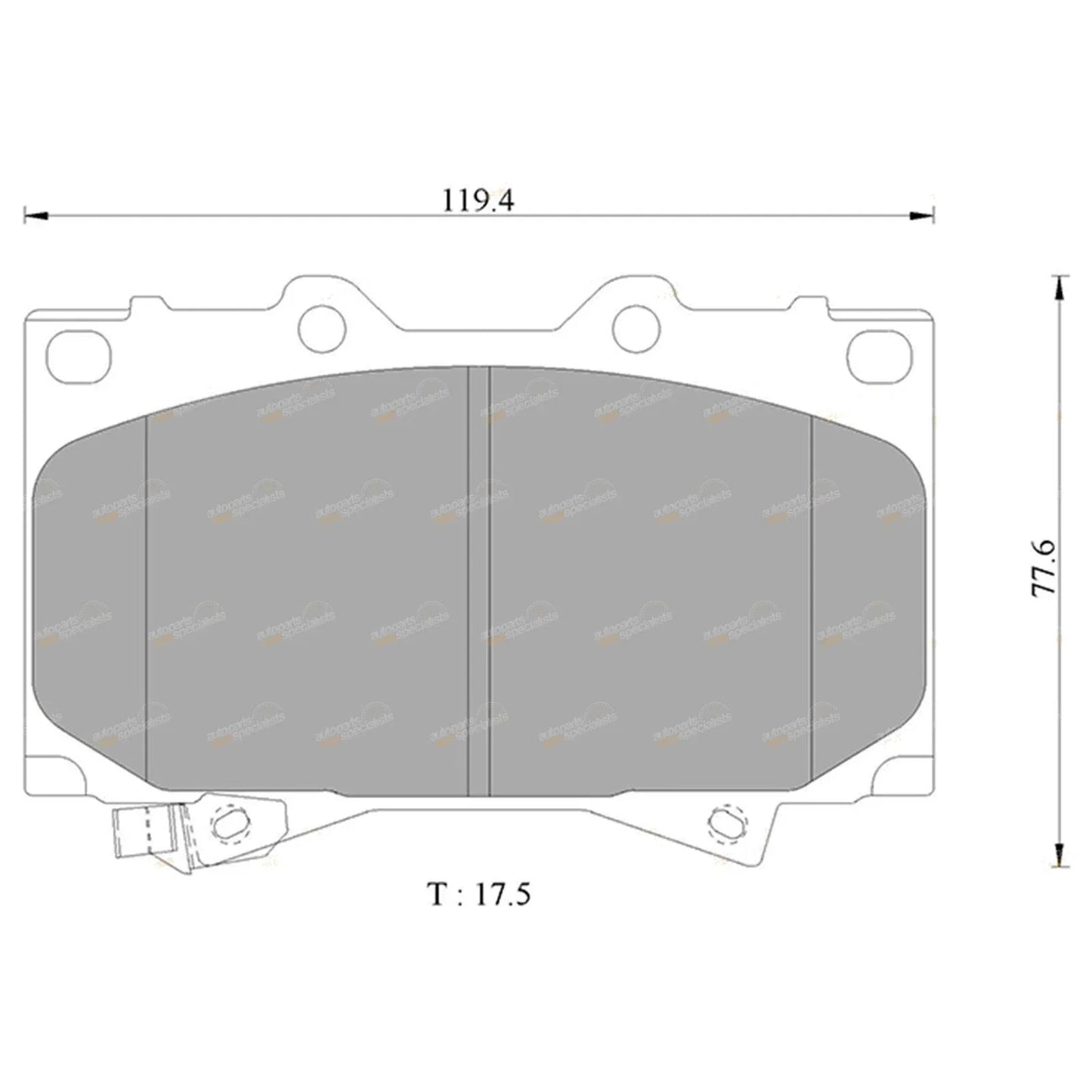 Eco Front Disc Brake Pad Set for Landcruiser HZJ105 (1998–2007)
