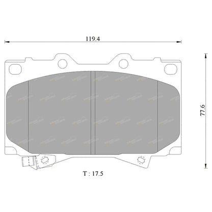 Eco Front Disc Brake Pad Set for Landcruiser HZJ105 (1998–2007)