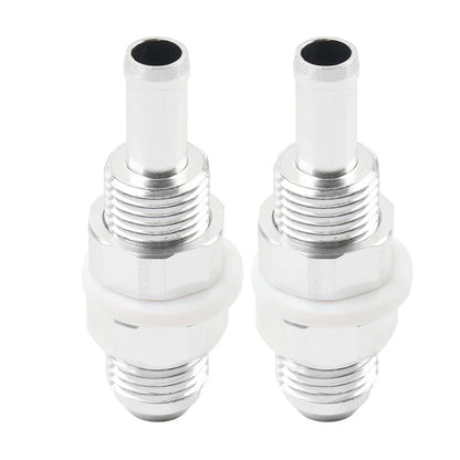 6AN Male Flare Bulkhead to 5/16" Hose Barb Fuel Tank Fittings