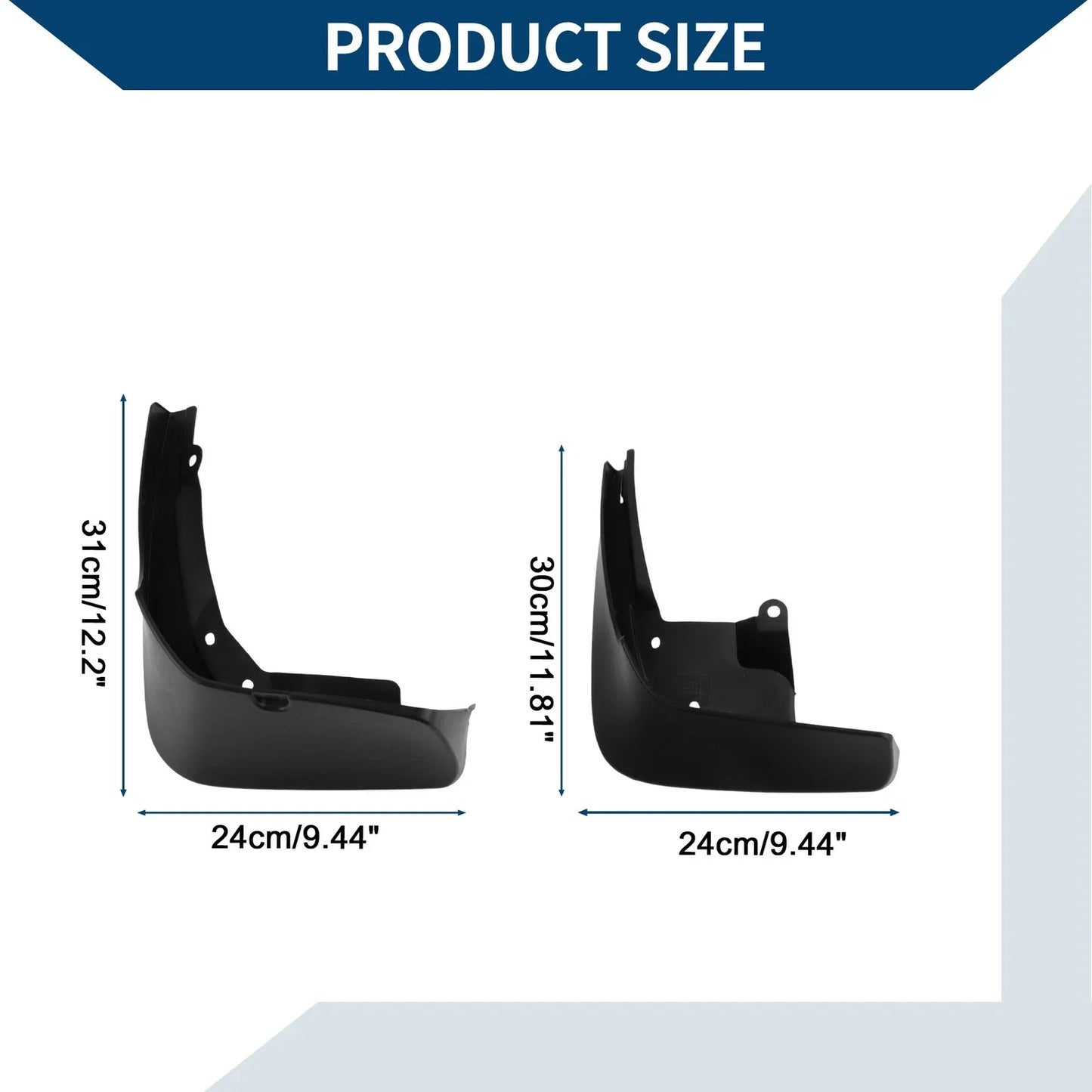 Mud Flaps Splash Guards 1 Set for Mercedes Benz S Class (2021-2022)