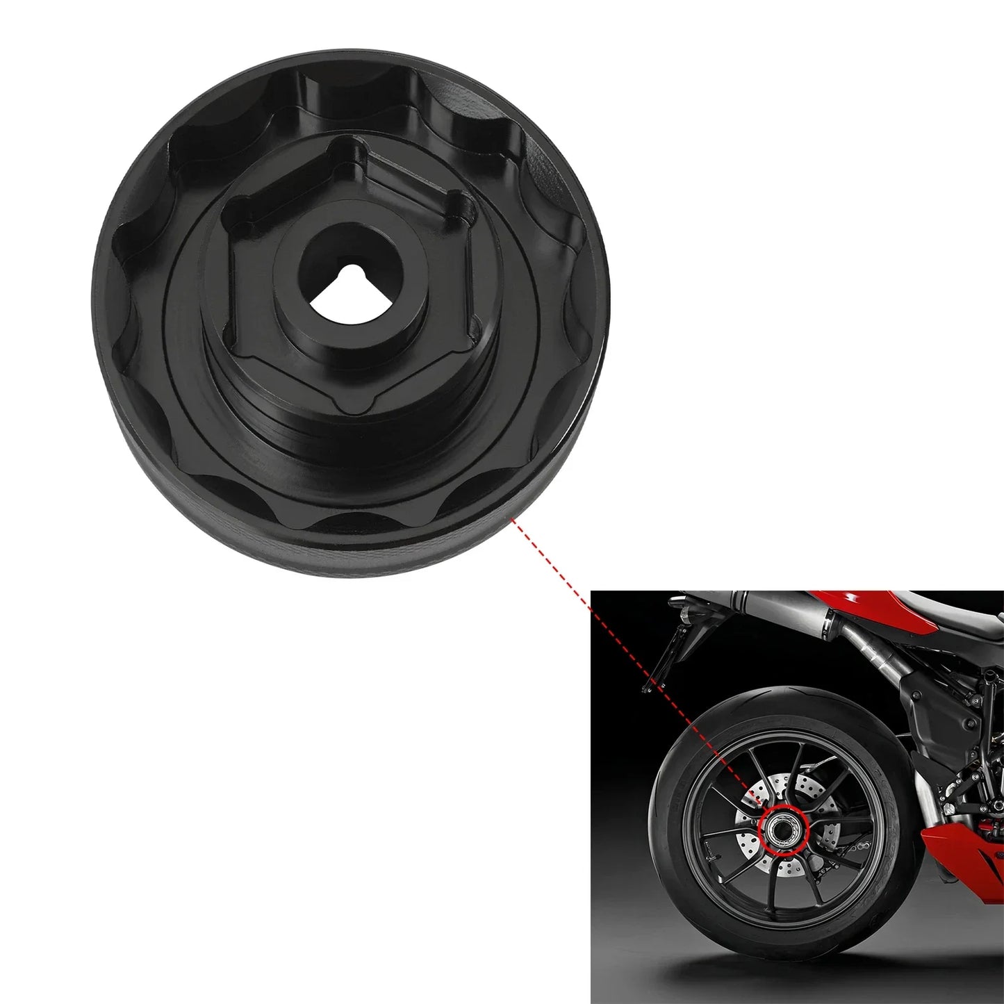 55mm+30mm Front/Rear Wheel Nut Socket Tool for Ducati Street Fighter 1098