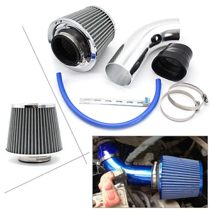 Cold Air Intake Filter Induction Pipe for Car Silver