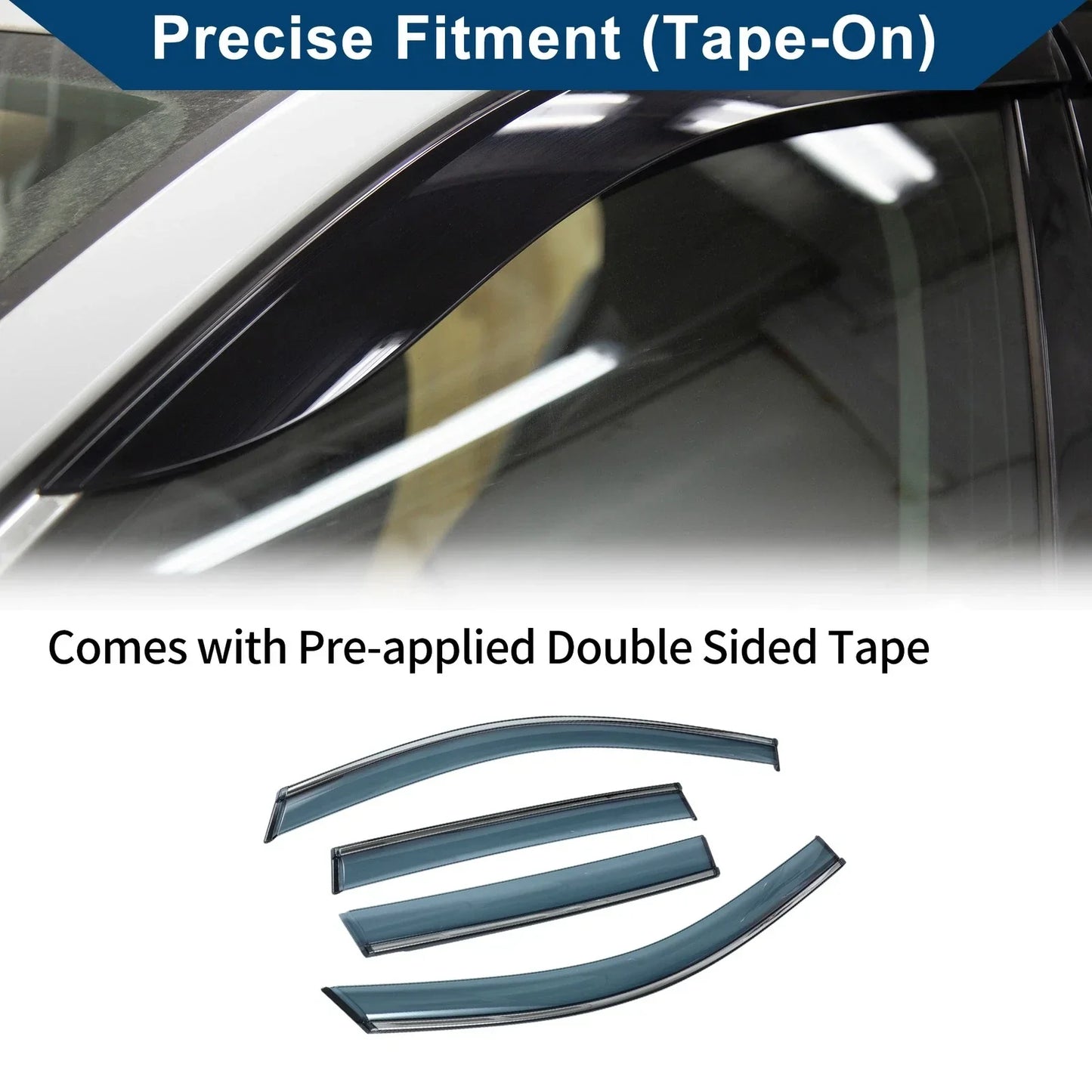 Window Deflectors for Honda Fit Hatchback 2007-2008 2 x Side Vent Visors