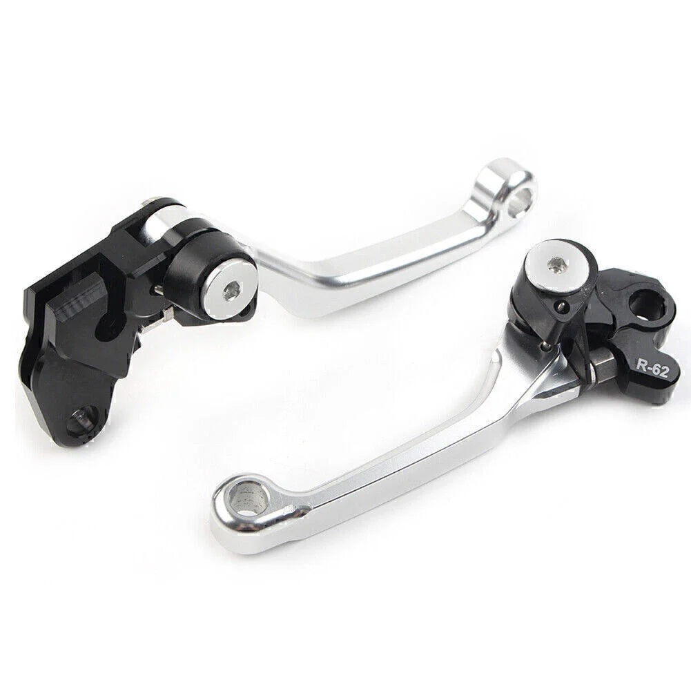 Silver Pivot Brake Clutch Levers for Suzuki RM125 RM250 RM85 (2001-2023)