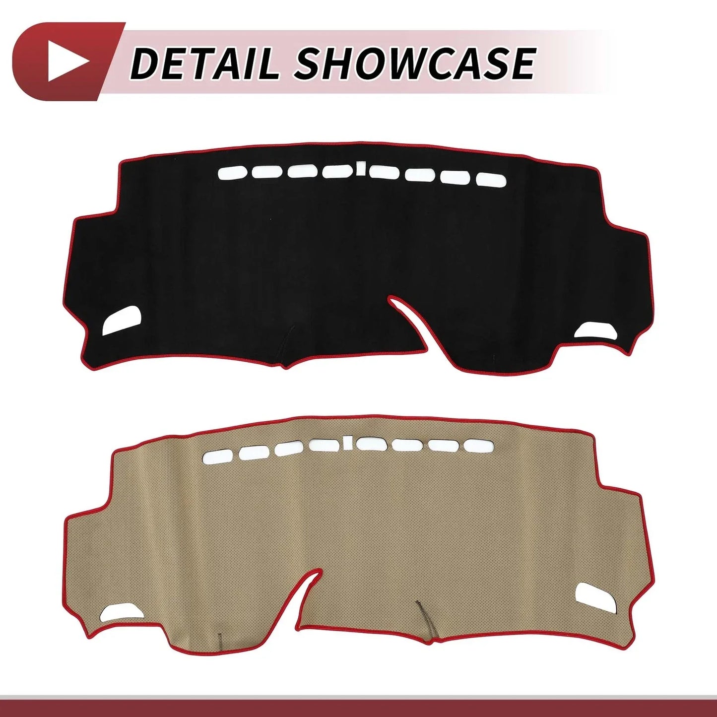 Dashboard Cover Mat for HONDA Shuttle (2015-2024) Sun Protector Pad Black Red