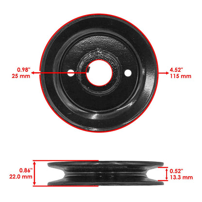 Deck Pulley 48 Inch Replacement for Gravely ZT 1640 ZT 1540 (2000–2006)