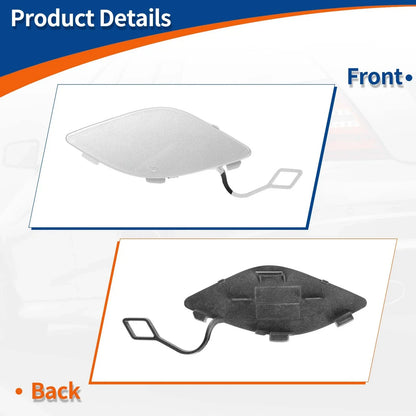 Front Car Bumper Tow Hook Cover for Mercedes-Benz (2012-2018) Silver Tone