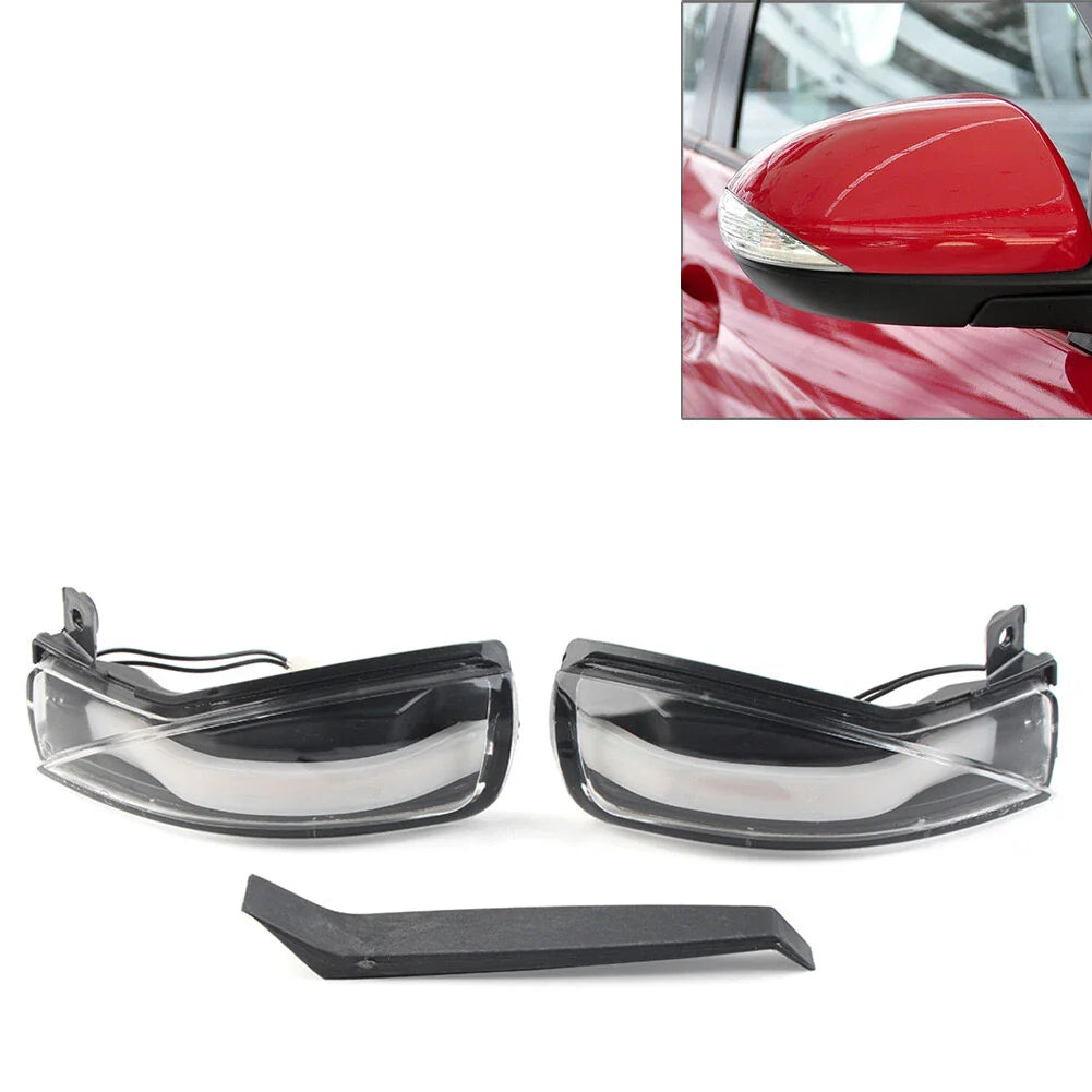 Clear Side Mirror Turn Signal Lights for Mazda 3 BL 08-14, 6 GH 07-15 (08-15)