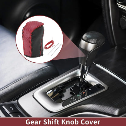 Car Gear Shift Knob Cover for Honda Inspire Red Faux Leather