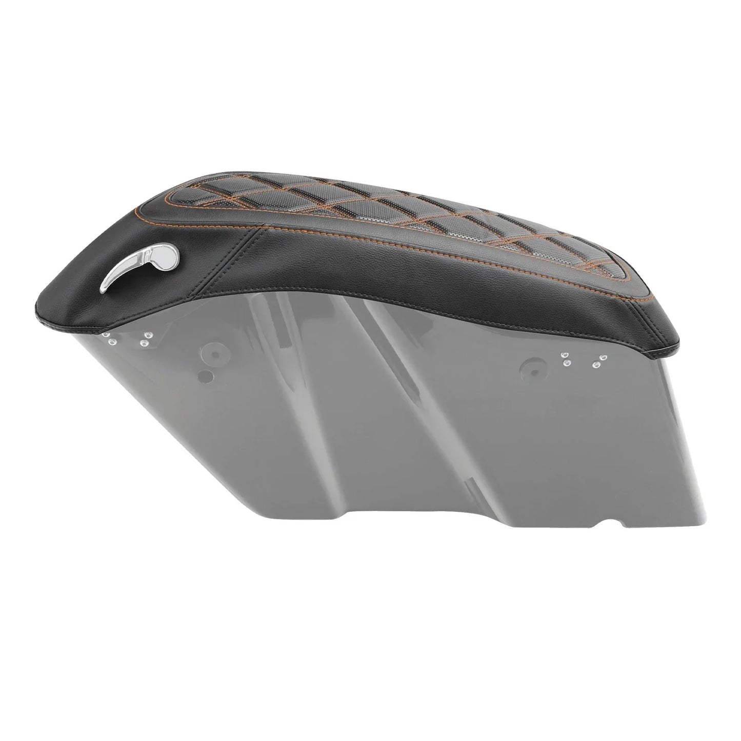 Black Saddlebag Lid Covers for Harley Touring Road King Street Glide (14-23)