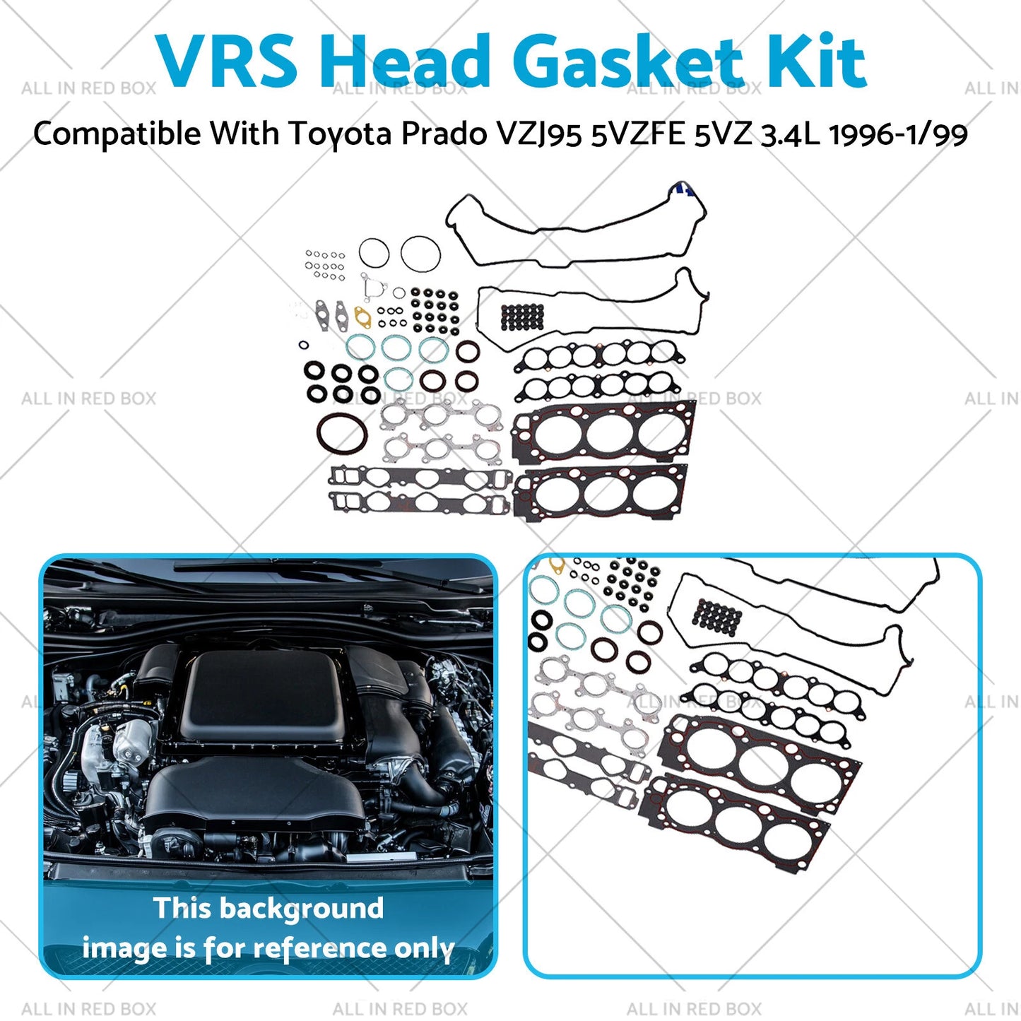 VRS Cylinder Head Gasket Set for Toyota Prado VZJ95 5VZFE (1996-1999)