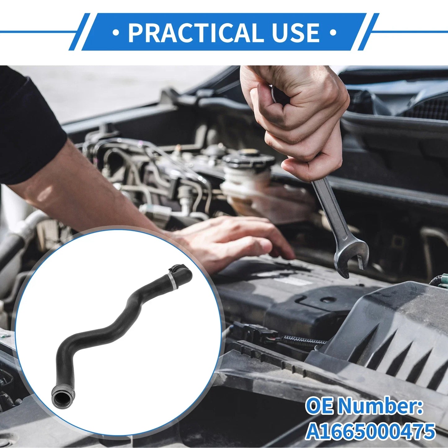 Radiator Hose for Mercedes-Benz GL350 3.0L (2013-2016) - Durable Rubber