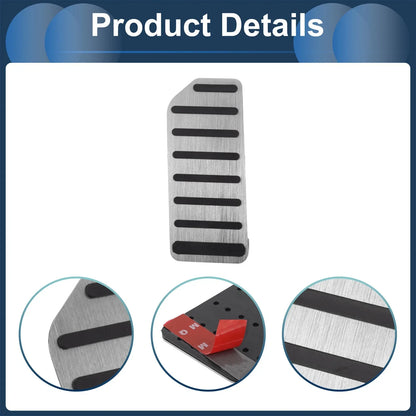 Footrest Pedal Cover for Honda Accord (2018-2021) - Aluminum Alloy Silver Tone