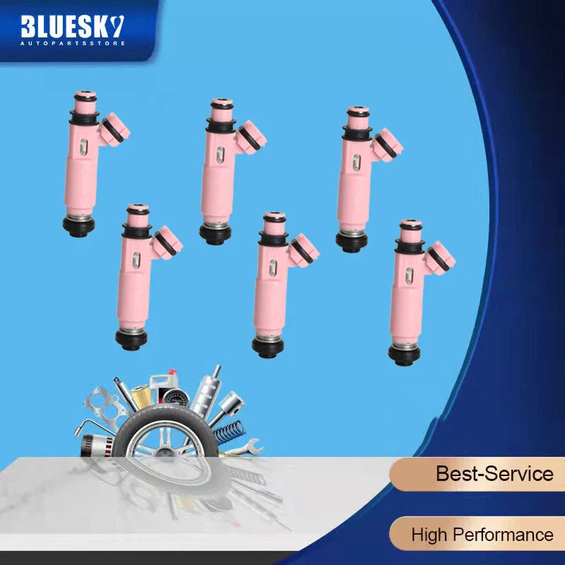 6PCS Fuel Injectors for Toyota Kluger Highlander 3.3L 3MZ-FE (2003-2007)
