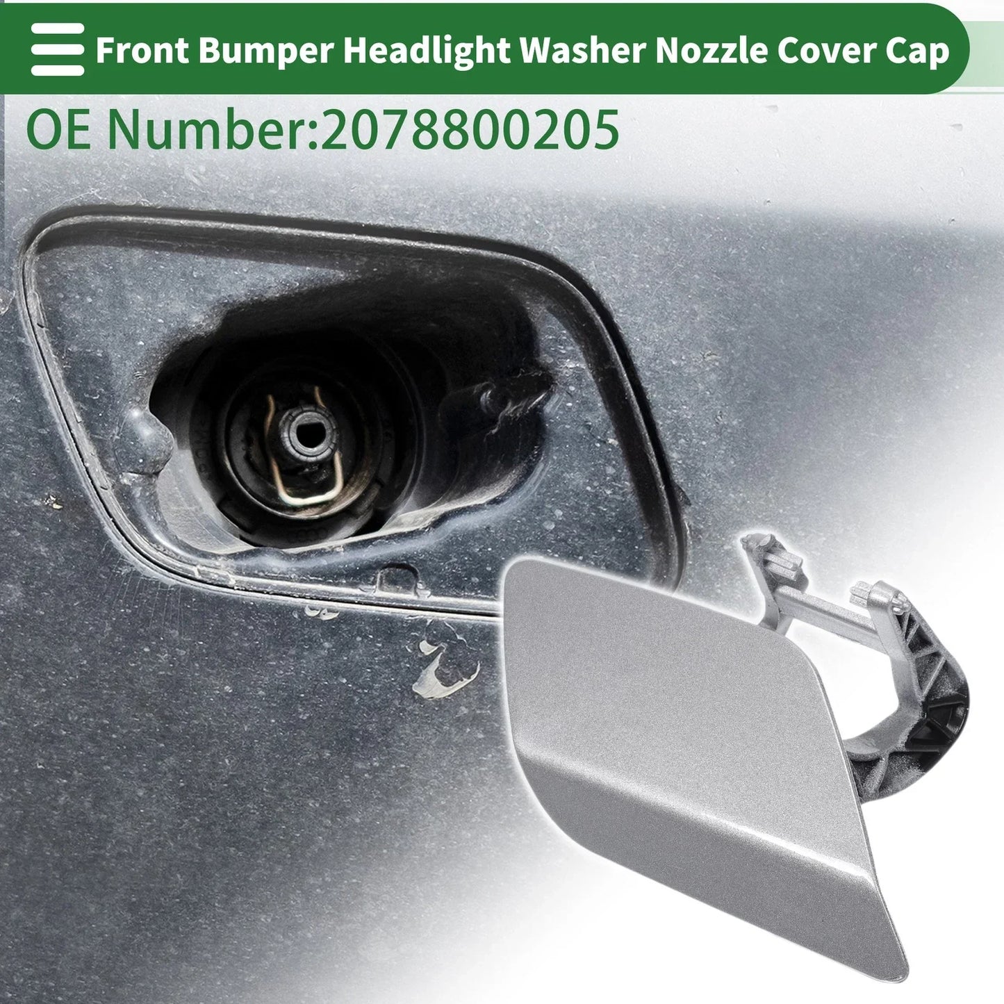 Front Right Bumper Headlight Washer Nozzle Cover for Mercedes-Benz